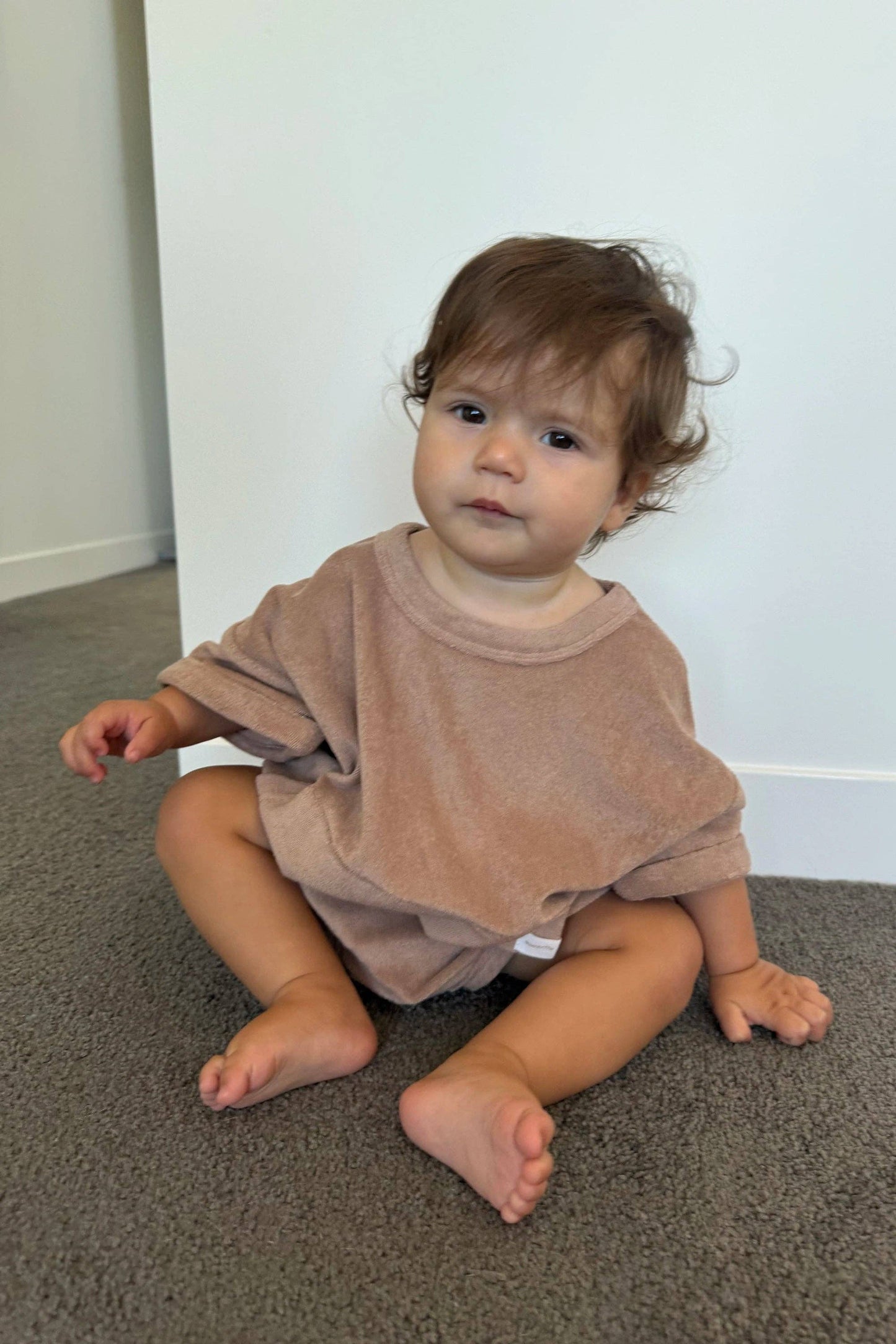 Latte Mini Terry Romper