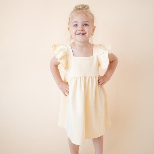 Lemonade Organic Cotton Butterfly Sleeve Dress
