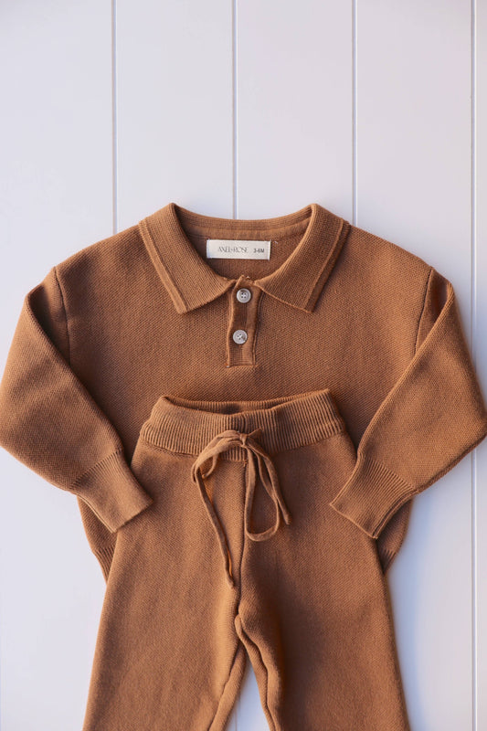 Chocolate Brown Collar Set