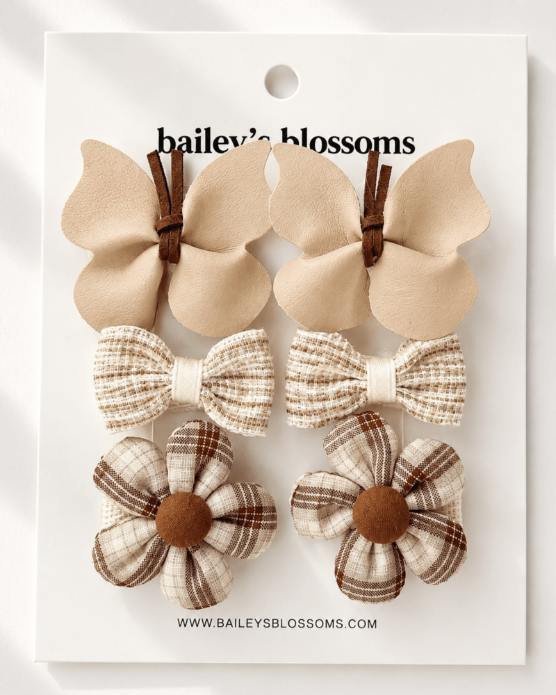 Vanilla Cream 6-Piece Hair Clip Set