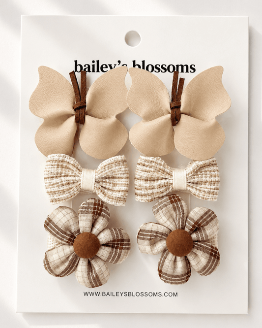 Vanilla Cream 6-Piece Hair Clip Set