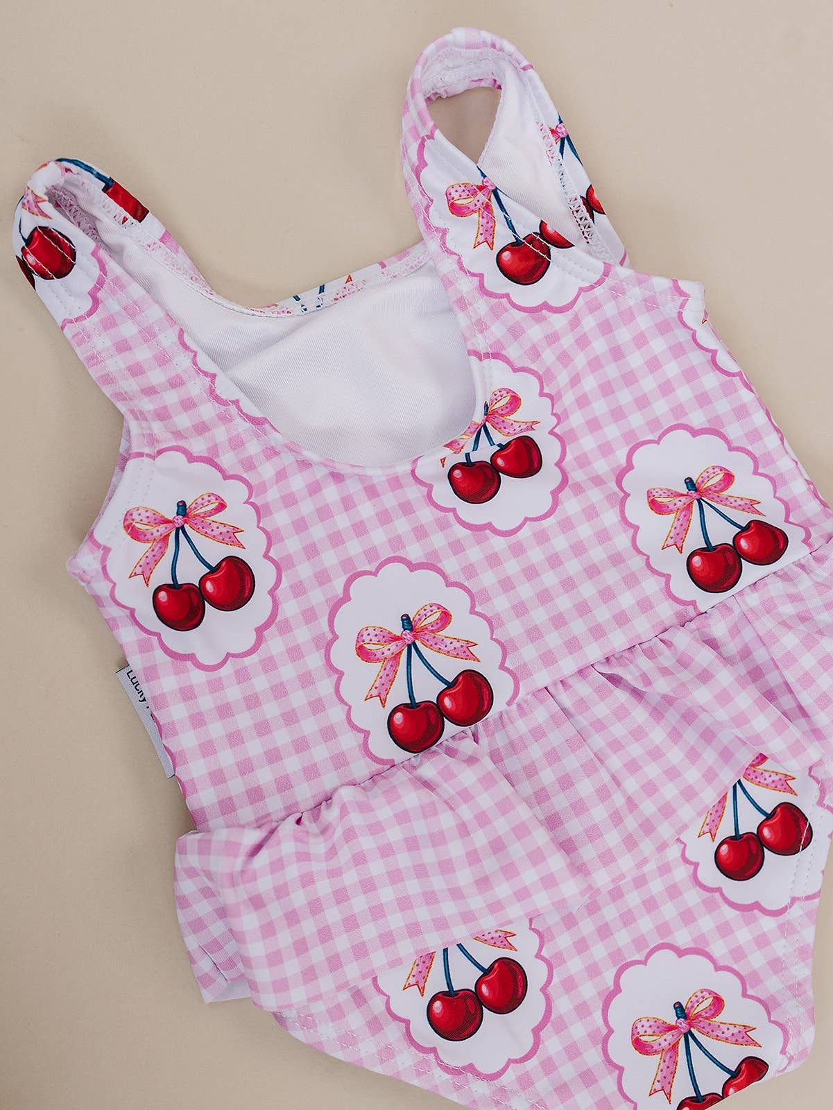 Gingham Cherry One Piece Swimsuit