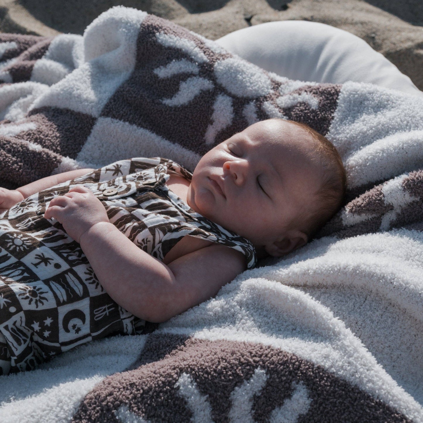 Summer Check Muslin Romper