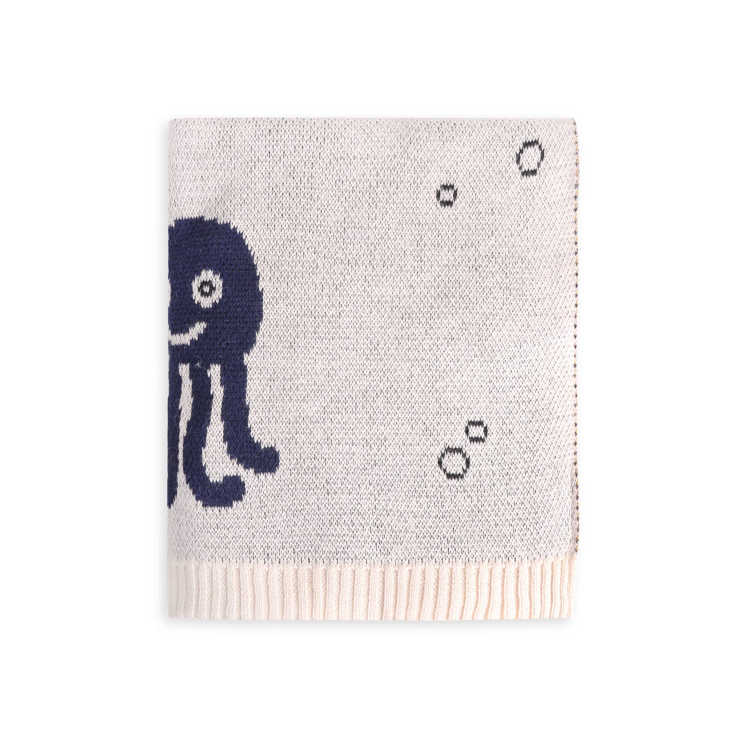 Ocean Life 3D - Organic Jacquard Sweater Knit Baby Blanket