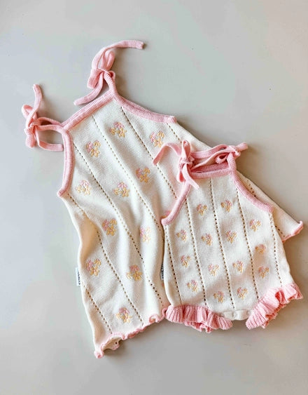 Bloom Pointelle Tie Dress | Cosmos