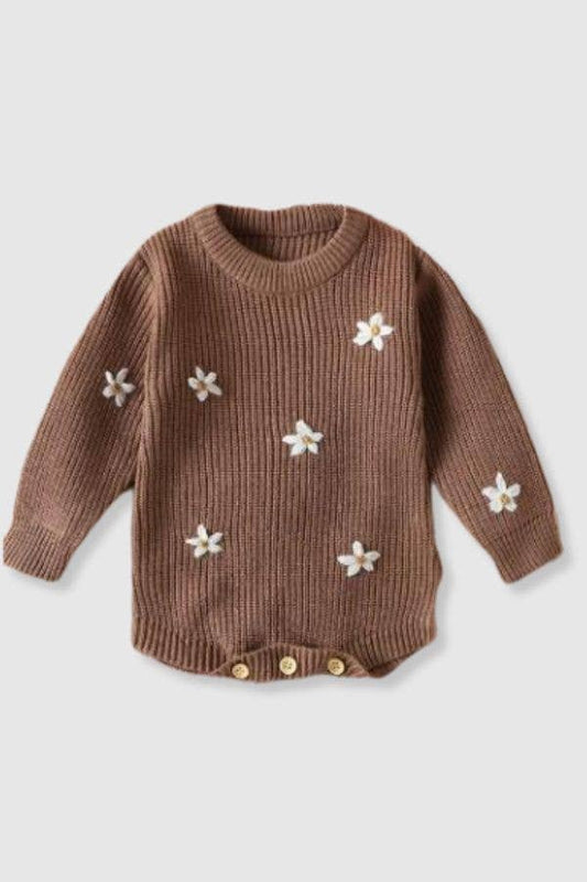 Goldie Floral Knit Onesie