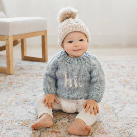 Hi. Surf Blue Crew Neck Sweater