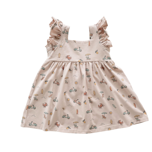 Summer Vibes Organic Cotton Butterfly Sleeve Dress