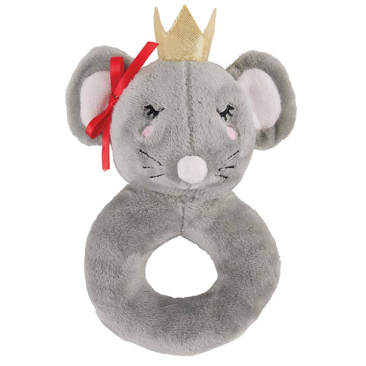Mouse Queen Swaddle with Plush Rattle