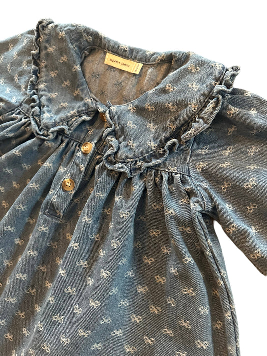 Bow Denim Dress