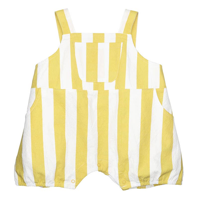 Yellow Stripe Life Overall Romper