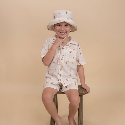 Organic Shirt & Shorts Set - Palm
