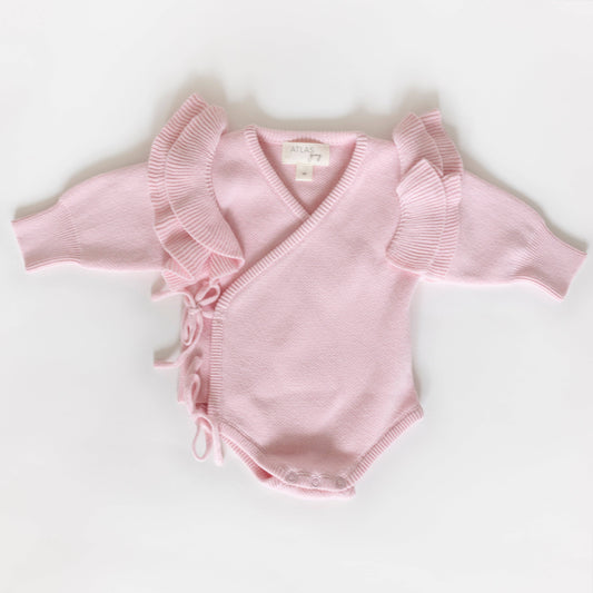 Rosewater Knit Ruffled Bodysuit